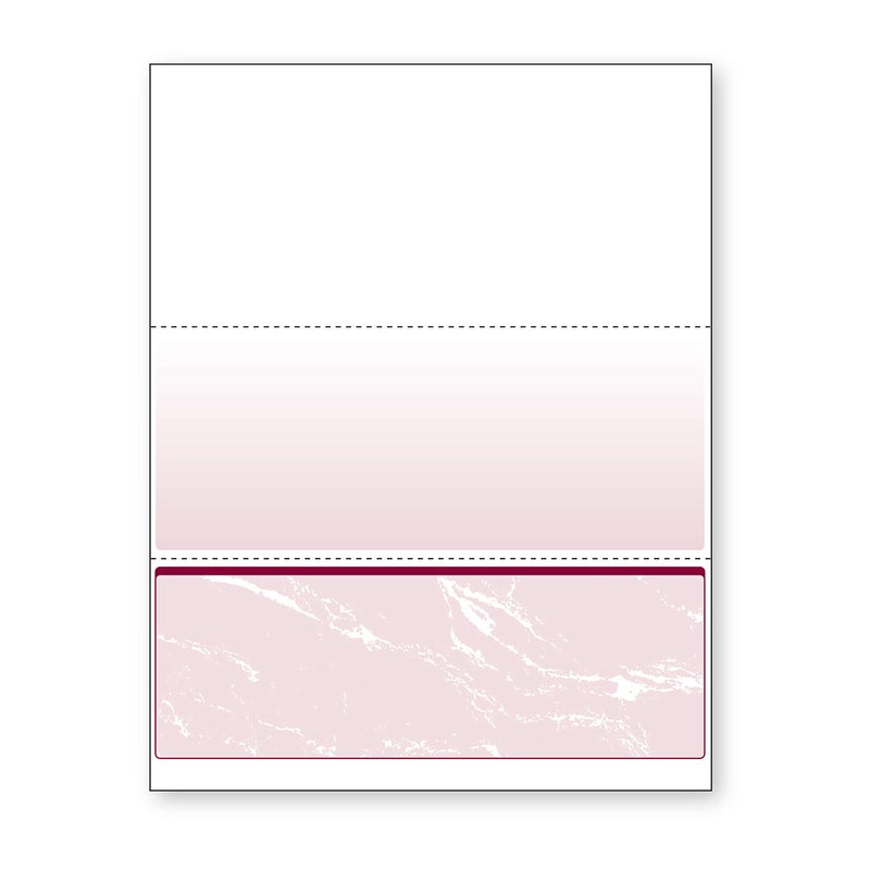 DocuGard Standard Burgundy Marble Bottom High Security Check Paper - QuickBooks & Laser/Inkjet Printer Compatible - 11 Security Features - 500 Blank Business Checks (04519) - Image 1